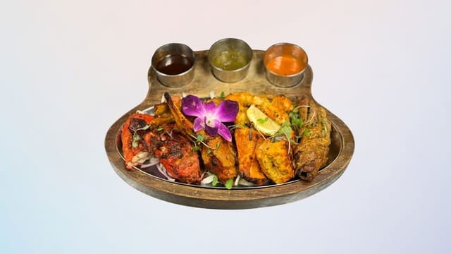 Mix Tandoori Kebabs Platter.