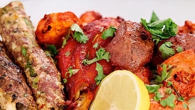 Mix Tandoori Kebabs Platter.