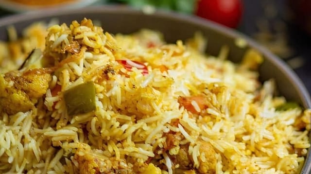 Vegetarian Biryani.